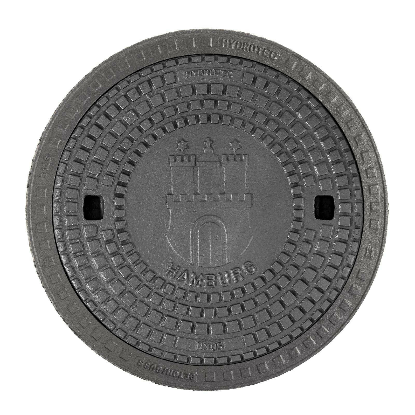 HYDROTEC Schachtabdeckung Länderwappen Hamburg 50kN