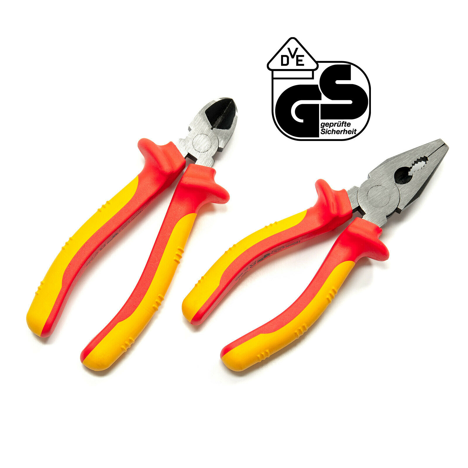 VDE-Elektrikerzangen-Set, 2-teilig - Seitenschneider Kombizange