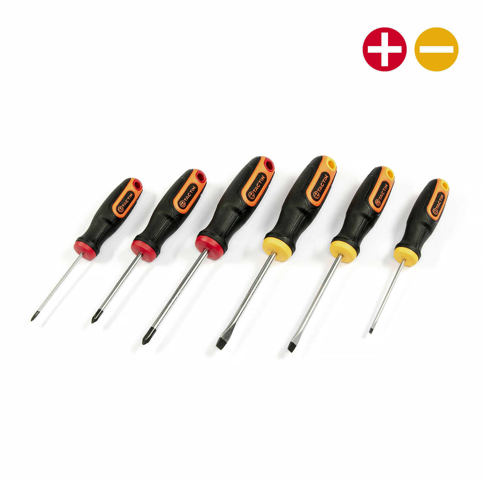 TACTIX Schraubendreher-Set, 6-teilig - Kreuz, Schlitz