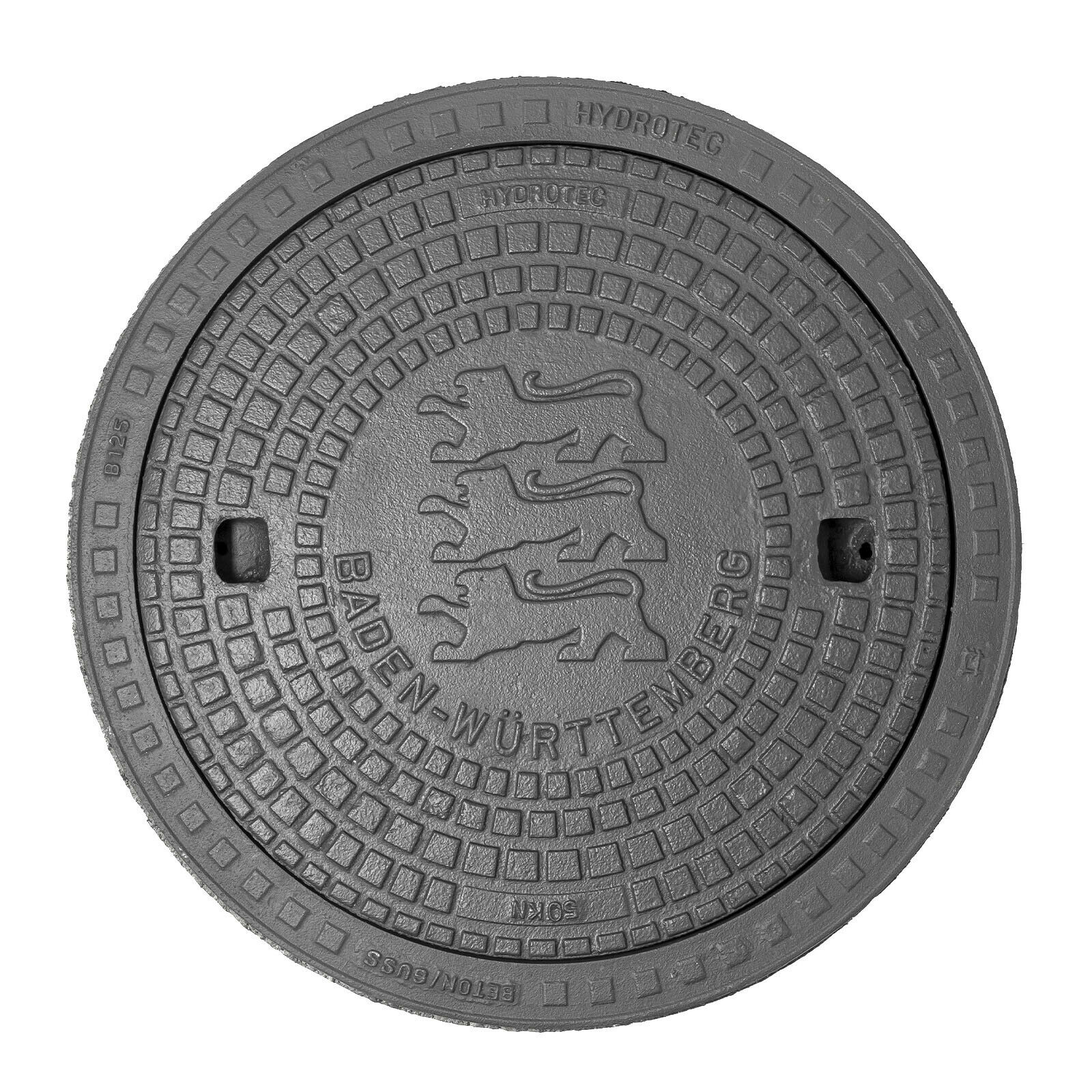 HYDROTEC Schachtabdeckung Länderwappen Baden-Württemberg 50kN