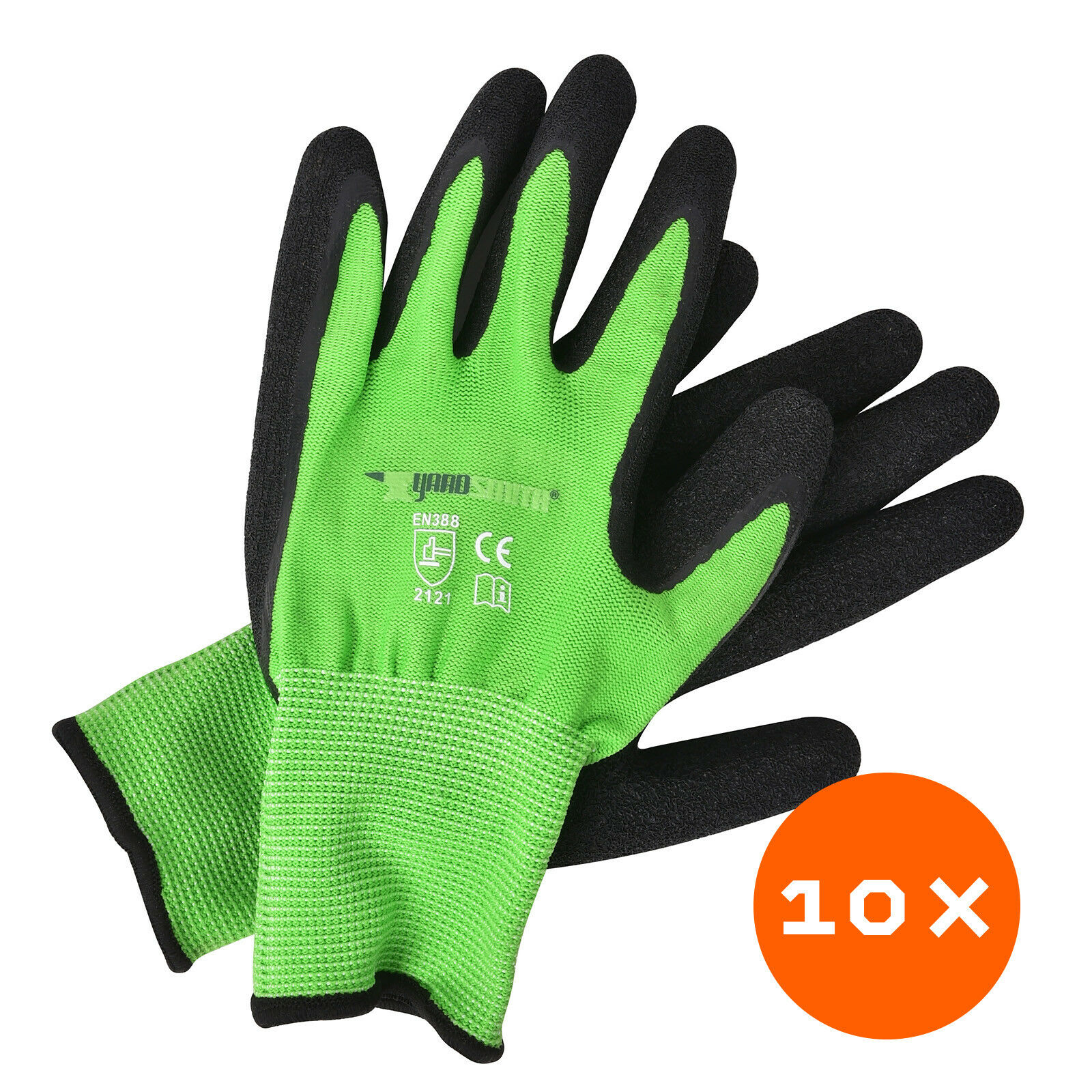 YARDSMITH 10 Paar Gartenhandschuhe Arbeitshandschuhe Beethandschuhe Größe M