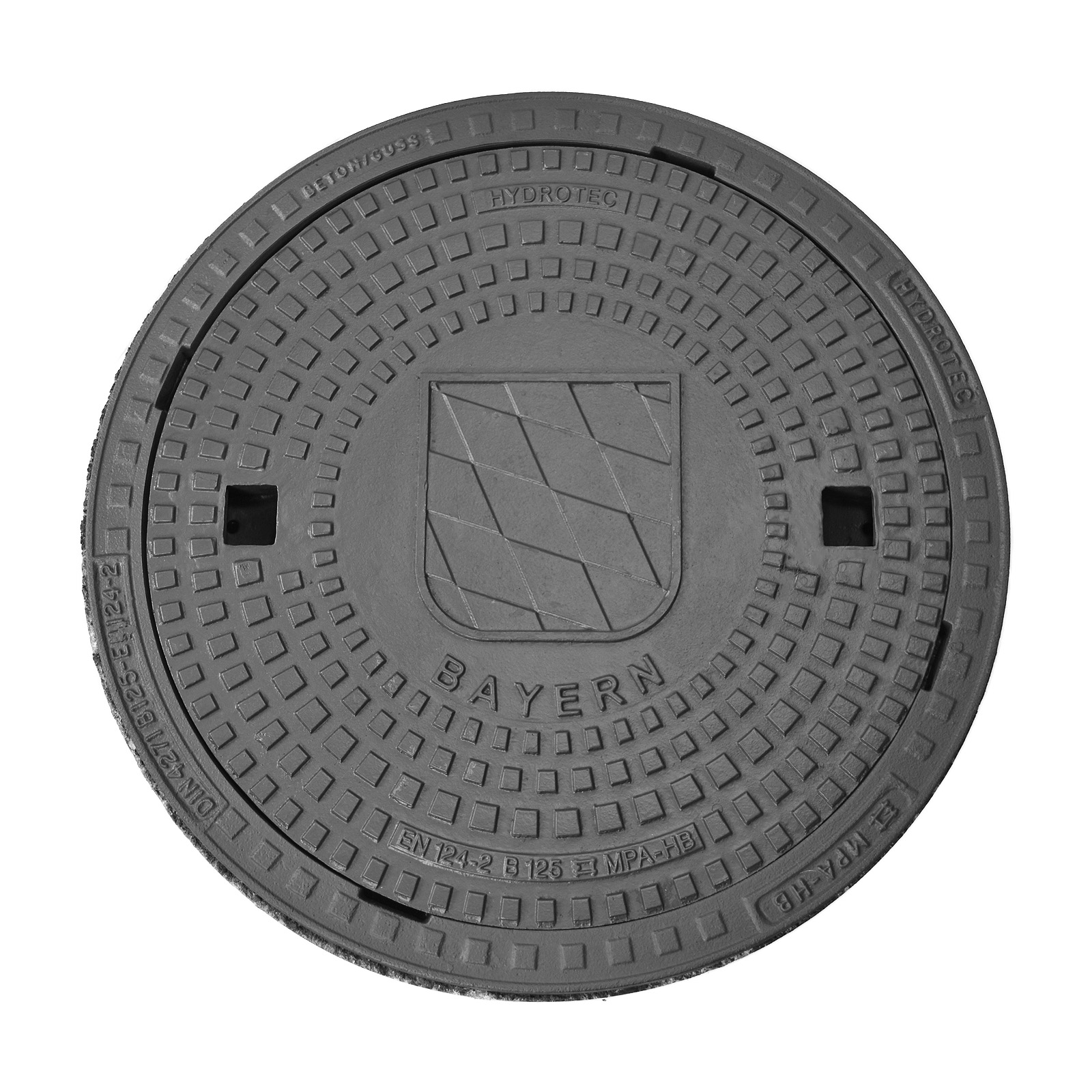 HYDROTEC Schachtabdeckung Länderwappen Bayern (Raute) B125