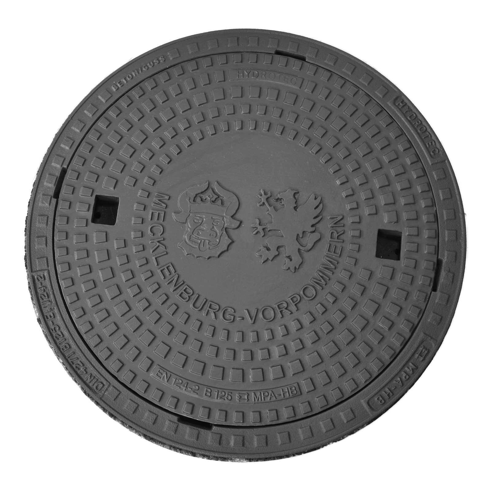 HYDROTEC Schachtabdeckung Länderwappen Mecklenburg-Vorpommern B125