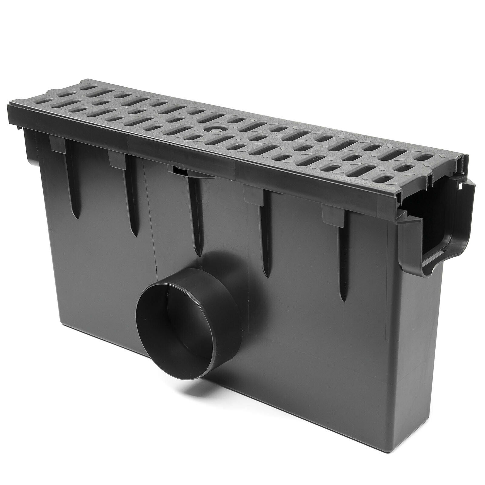 HYDROTEC Hofablaufkasten SELFLine Einlaufkasten mit Fangkorb A15 mit PP Gitter 