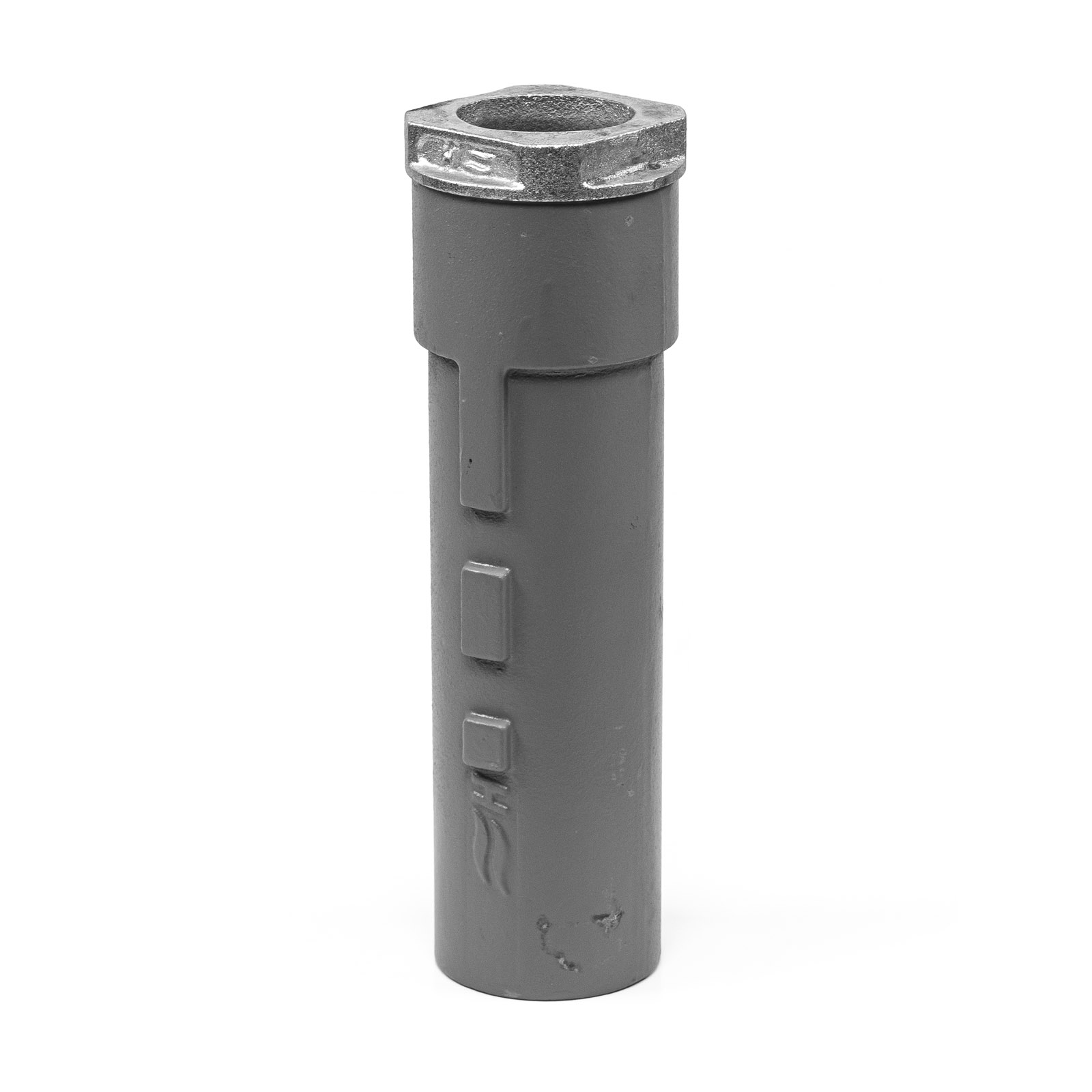 Bodenhülse Gusseisen mit Spannmutter und PE-Klemmring Ø 60 mm, Länge 300 mm