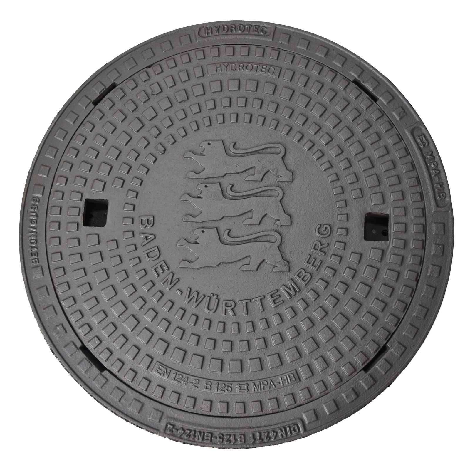 HYDROTEC Schachtabdeckung Länderwappen Baden-Württemberg B125