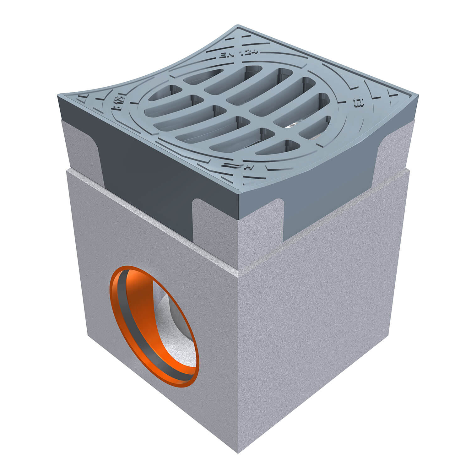 Hofsinkkasten B125 DN150 300x300 Mulde Guss