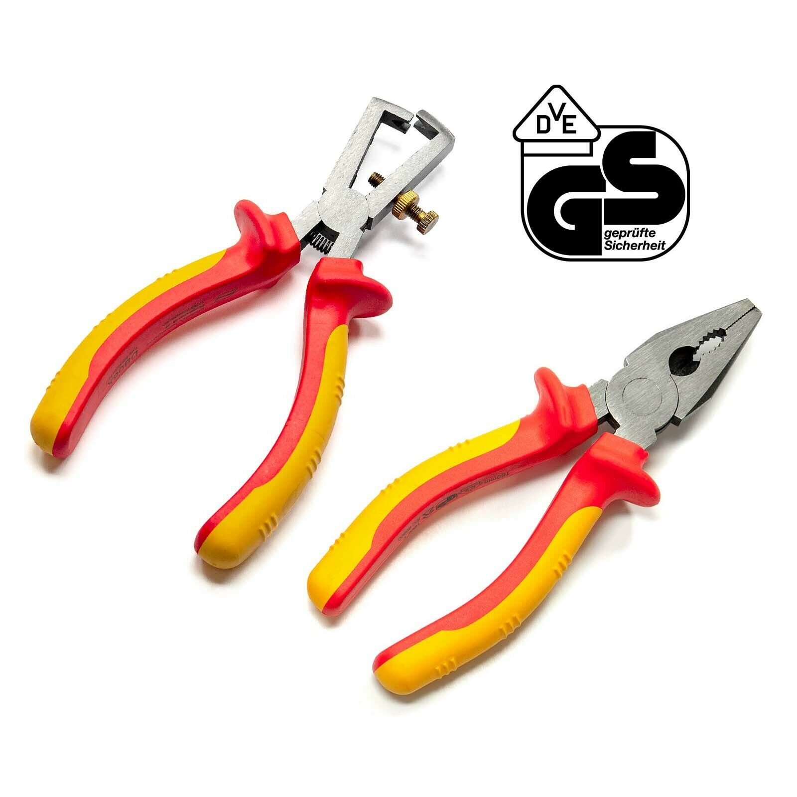 VDE-Elektrikerzangen-Set, 2-teilig - Abisolierzange und Kombizange