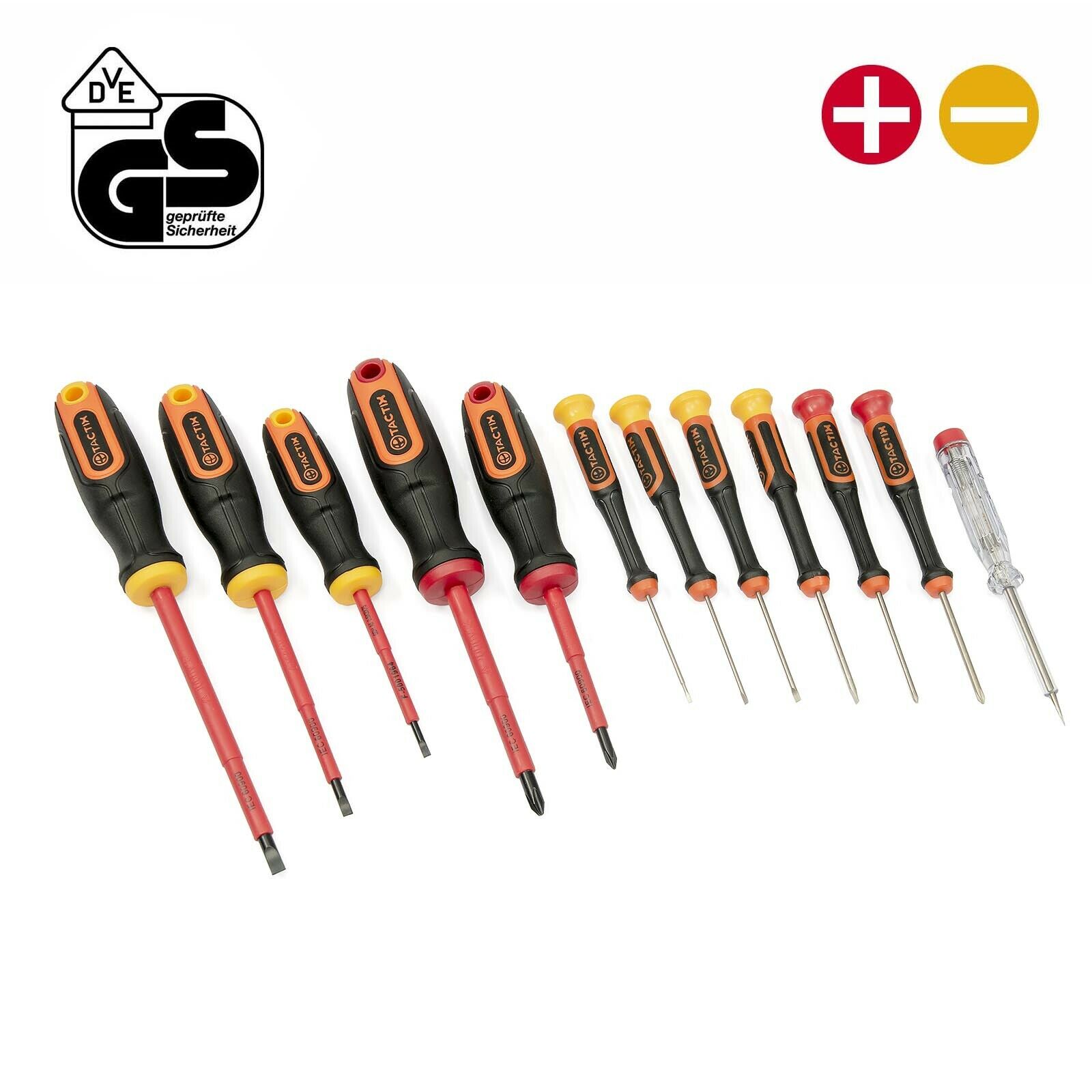 TACTIX VDE-Schraubendreher-Set, 12-teilig