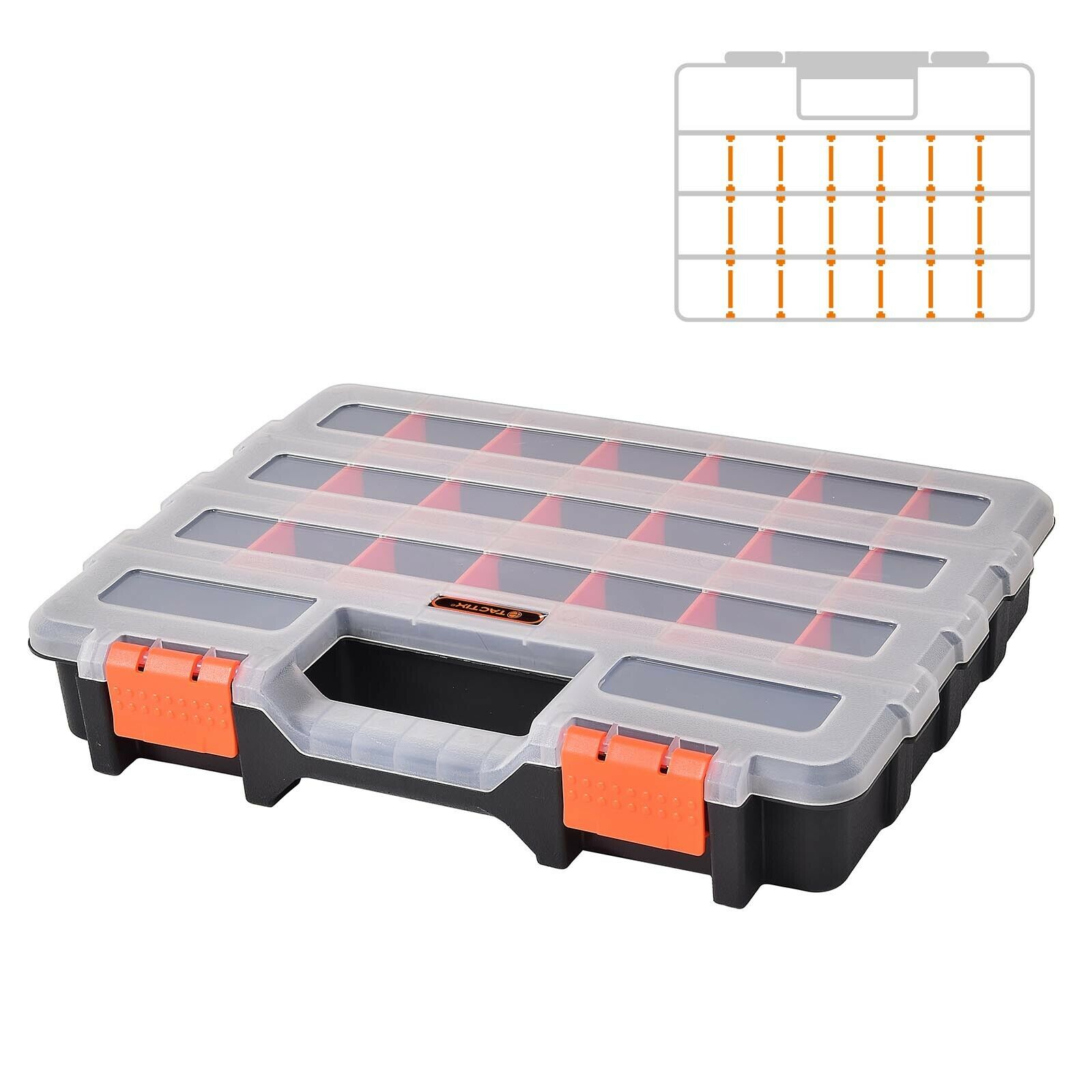 TACTIX Sortimentskoffer mit Trennern - 31,0 cm