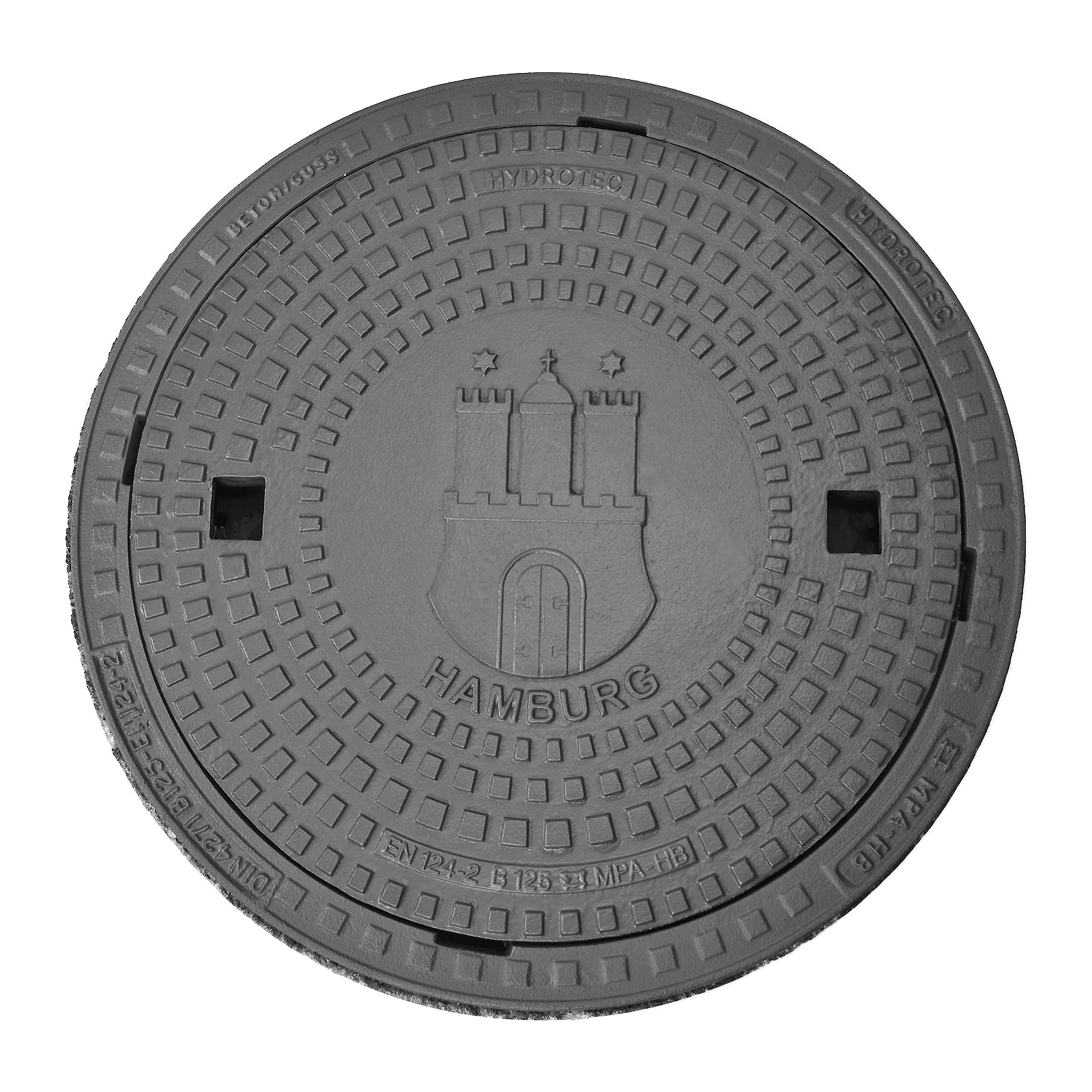 HYDROTEC Schachtabdeckung Länderwappen Hamburg B125